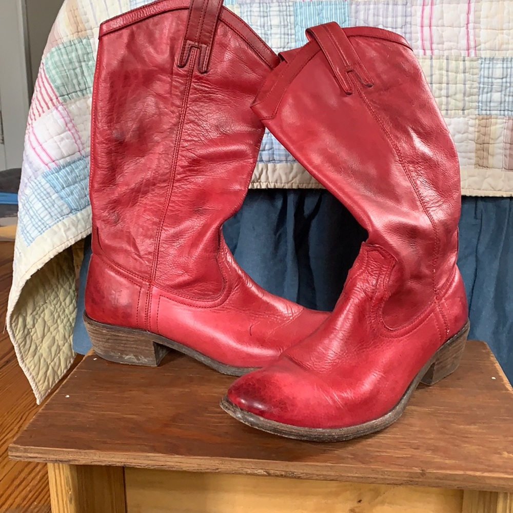 Red Frye Boots